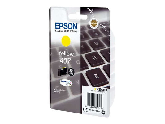 Epson 407 Amarillo Cartucho de Tinta Original - C13T07U440 - Prinkweb