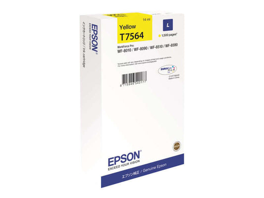 Epson T7564 Amarillo Cartucho de Tinta Original - C13T756440/C13T75644N - Prinkweb