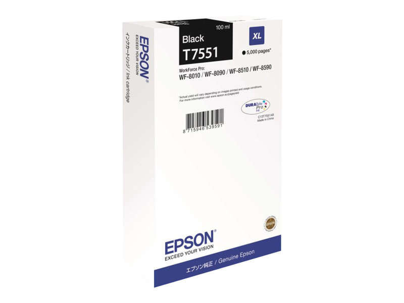 Epson T7551 Negro Cartucho de Tinta Original - C13T755140/C13T75514N - Prinkweb