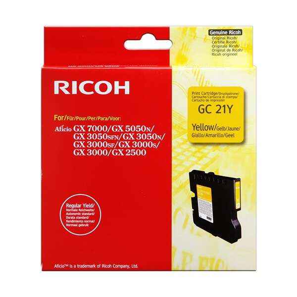 Ricoh GC21Y Amarillo Cartucho de Gel Original - 405535 - Prinkweb