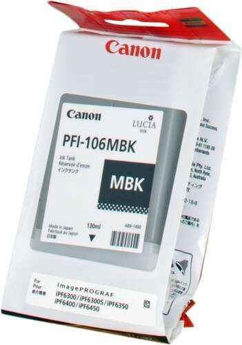 Canon PFI106 Negro Mate Cartucho de Tinta Original - PFI106MBK/6620B001 - Prinkweb