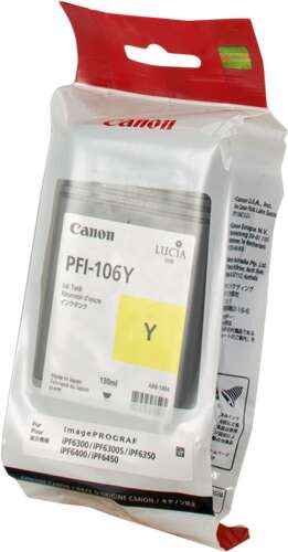 Canon PFI106 Amarillo Cartucho de Tinta Original - PFI106Y/6624B001 - Prinkweb