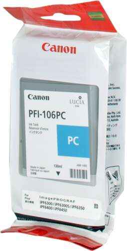 Canon PFI106 Cyan Photo Cartucho de Tinta Original - PFI106PC/6625B001 - Prinkweb