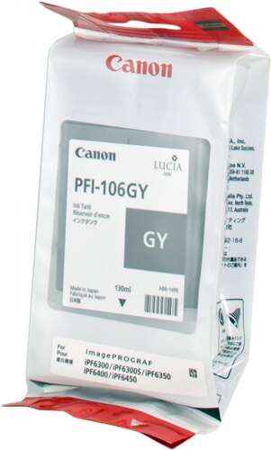 Canon PFI106 Gris Cartucho de Tinta Original - PFI106GY/6630B001 - Prinkweb