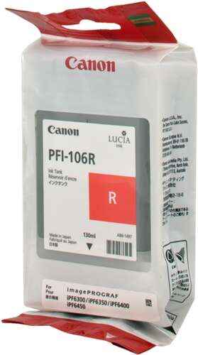 Canon PFI106 Rojo Cartucho de Tinta Original - PFI106R/6627B001 - Prinkweb