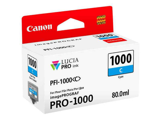 Canon PFI1000 Cyan Cartucho de Tinta Original - PFI1000C/0547C001 - Prinkweb