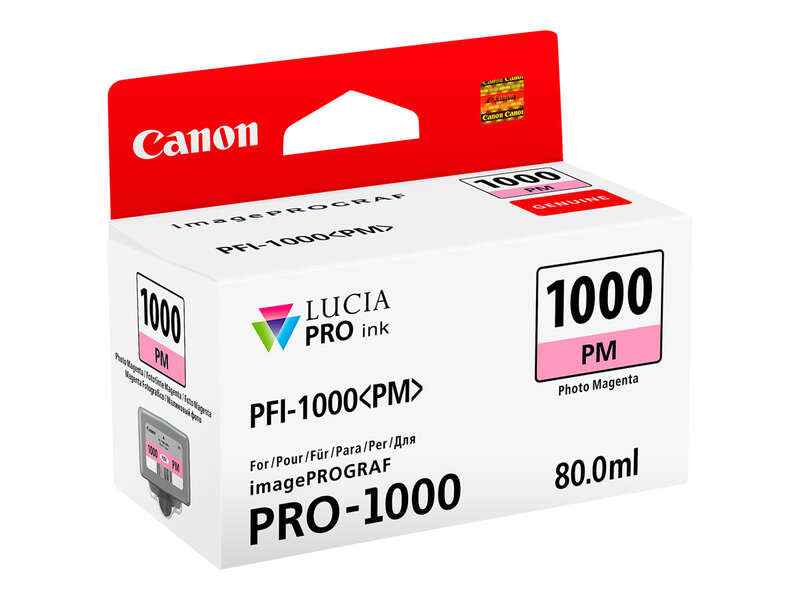 Canon PFI1000 Magenta Photo Cartucho de Tinta Original - PFI1000PM/0551C001 - Prinkweb