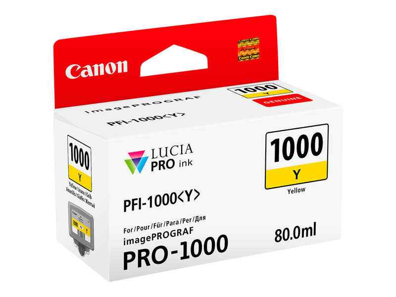Canon PFI1000 Amarillo Cartucho de Tinta Original - PFI1000Y/0549C001 - Prinkweb