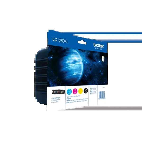 Brother LC1280XL Pack de 4 Cartuchos de Tinta Originales - LC1280XLVALBP - Prinkweb