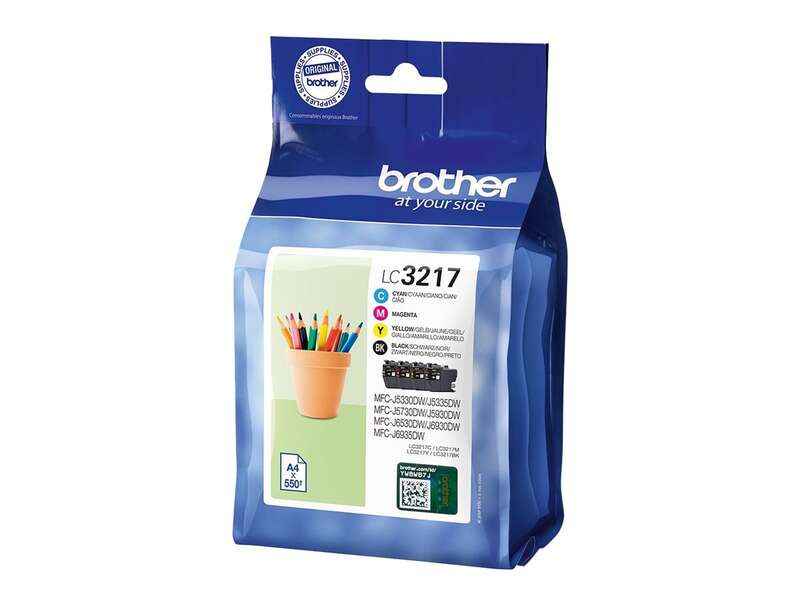 Brother LC3217 Pack de 4 Cartuchos de Tinta Originales - LC3217VAL - Prinkweb