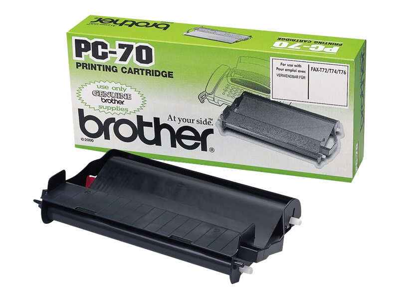Brother PC70 Cartucho y Rollo de Transferencia Termica Original - 1 Rollo - Prinkweb