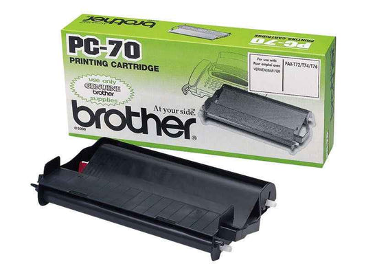 Brother PC70 Cartucho y Rollo de Transferencia Termica Original - 1 Rollo - Prinkweb