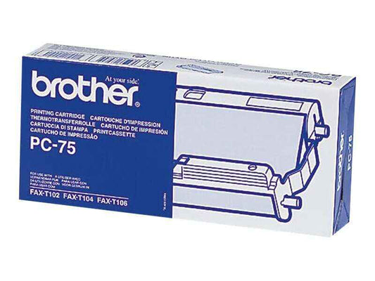 Brother PC75 Cartucho y Rollo de Transferencia Termica Original - 1 Rollo - Prinkweb