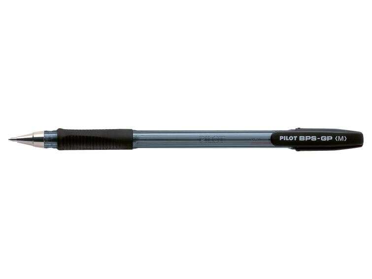 Pilot BPS-GP Boligrafo de Bola con Punta Mediana de 1mm - Trazo de 0.25mm - Recargable - Color Negro