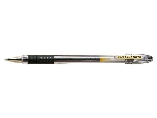 Stylo gel Pilot G1 Grip - Rechargeable - Grip en caoutchouc - Pointe bille 0,5 mm - Largeur de trait 0,3 mm - Cue