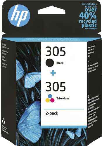 HP 305 Negro + Color Pack de 2 Cartuchos de Tinta Originales - 6ZD17AE - Prinkweb