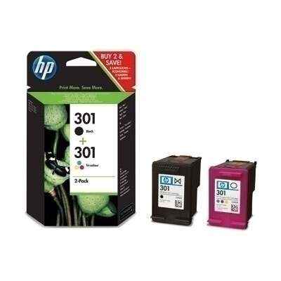 HP 301 Negro + Color Pack de 2 Cartuchos de Tinta Originales - N9J72AE - Prinkweb