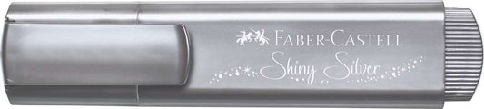Faber-Castell Textliner 46 Metallic Marcador Fluorescente - Punta Biselada - Trazo entre 1mm y 5mm - Tinta con Base de Agua - Color Plata - Prinkweb