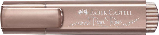 Faber-Castell Textliner 46 Metallic Marcador Fluorescente - Punta Biselada - Trazo entre 1mm y 5mm - Tinta con Base de Agua - Color Oro Rosa - Prinkweb