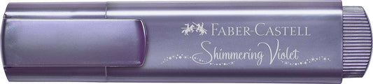Faber-Castell Textliner 46 Metallic Marcador Fluorescente - Punta Biselada - Trazo entre 1mm y 5mm - Tinta con Base de Agua - Color Violeta Metalico - Prinkweb