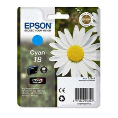 Epson T1802 (18) Cyan Cartucho de Tinta Original - C13T18024012 - Prinkweb