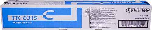 Kyocera TK8315 Cyan Cartucho de Toner Original - 1T02MVCNL0/TK8315C - Prinkweb
