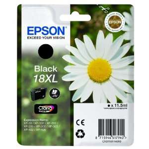 Epson T1811 (18XL) Negro Cartucho de Tinta Original - C13T18114012 - Prinkweb