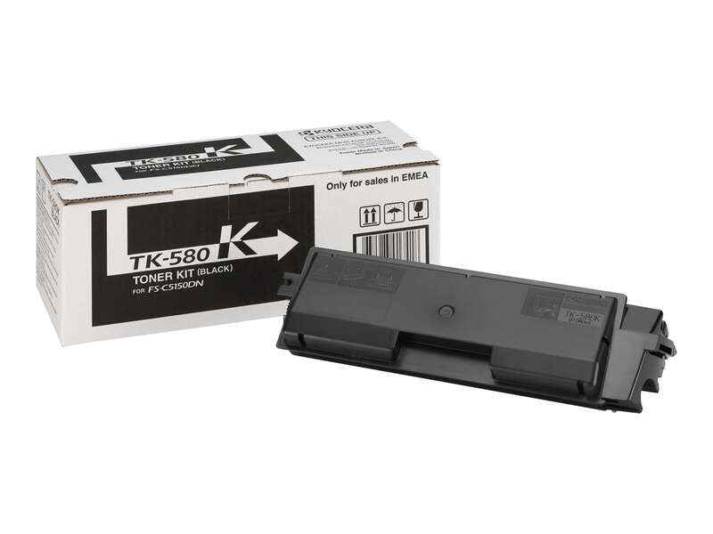 Kyocera TK580 Negro Cartucho de Toner Original - 1T02KT0NL0/TK580K - Prinkweb