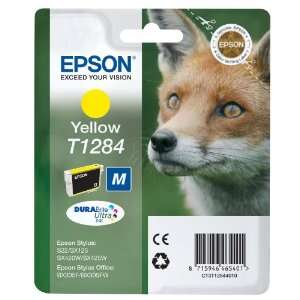 Epson T1284 Amarillo Cartucho de Tinta Original - C13T12844012 - Prinkweb