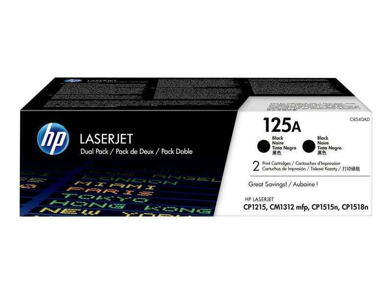 HP CB540A Negro Pack de 2 Cartuchos de Toner Originales - 125A - Prinkweb
