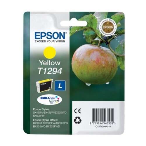 Epson T1294 Amarillo Cartucho de Tinta Original - C13T12944012 - Prinkweb