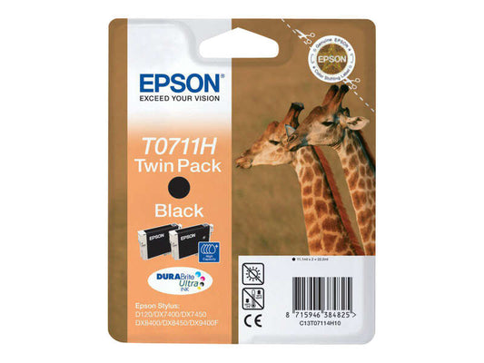 Epson T0711H Negro Cartucho de Tinta Original - C13T07114H10 - Prinkweb