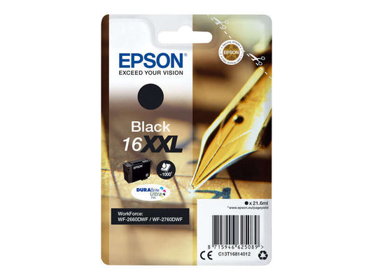 Epson T1681 (16XXL) Negro Cartucho de Tinta Original - C13T16814012 - Prinkweb