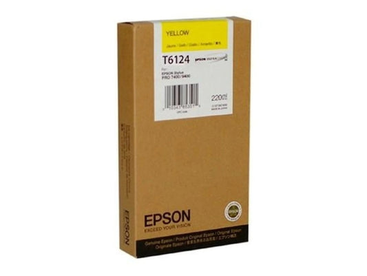 Epson T6124 Amarillo Cartucho de Tinta Original - C13T612400 - Prinkweb