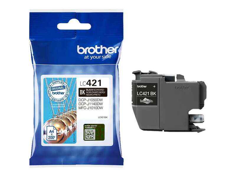 Brother LC421 Negro Cartucho de Tinta Original - LC421BK - Prinkweb