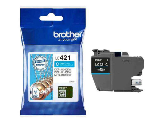 Brother LC421 Cyan Cartucho de Tinta Original - LC421C - Prinkweb