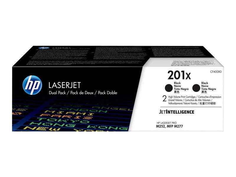 HP CF400X Negro Pack de 2 Cartuchos de Toner Originales - 201X - Prinkweb