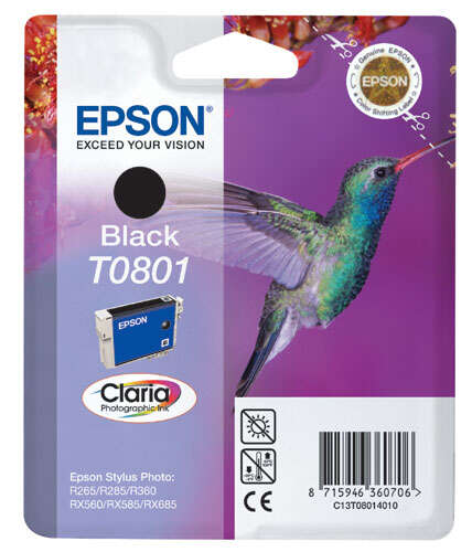 Epson T0801 Negro Cartucho de Tinta Original - C13T08014011 - Prinkweb