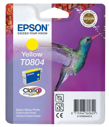 Epson T0804 Amarillo Cartucho de Tinta Original - C13T08044011 - Prinkweb
