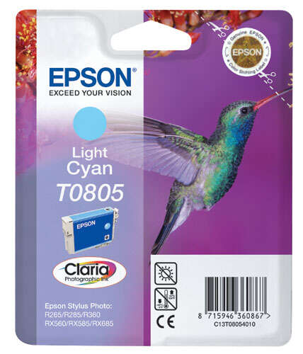 Epson T0805 Cyan Light Cartucho de Tinta Original - C13T08054011 - Prinkweb