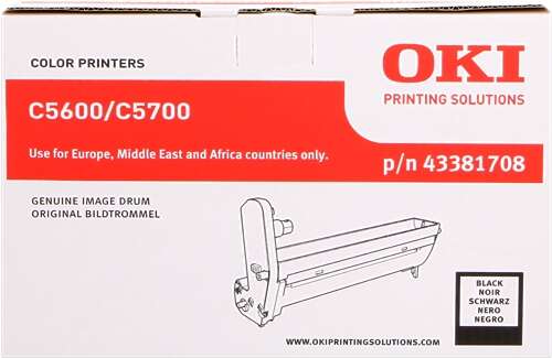 OKI C5600/C5700 Negro Tambor de Imagen Original - 43381708 (Drum) - Prinkweb