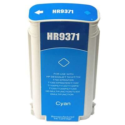Cartucho compatible HP 72 cian