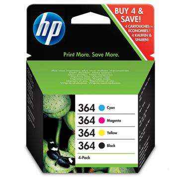 HP 364 Pack de 4 Cartuchos de Tinta Originales - N9J73AE - Prinkweb