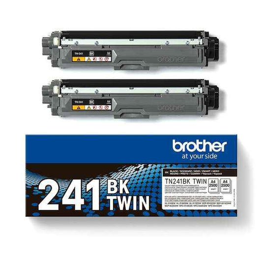 Brother TN241 Negro Pack de 2 Cartuchos de Toner Originales - TN241BKTWIN - Prinkweb