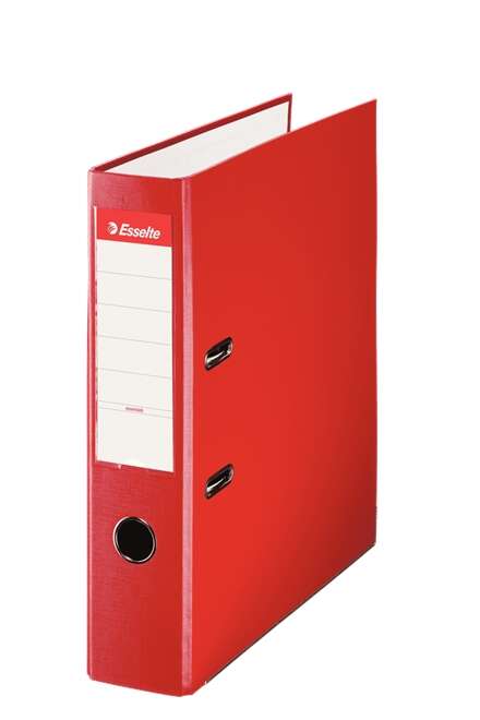 Esselte Archivador de Palanca - Formato Folio - Lomo 75mm - Capacidad para 500 Hojas - Color Rojo - Cantidad: 10