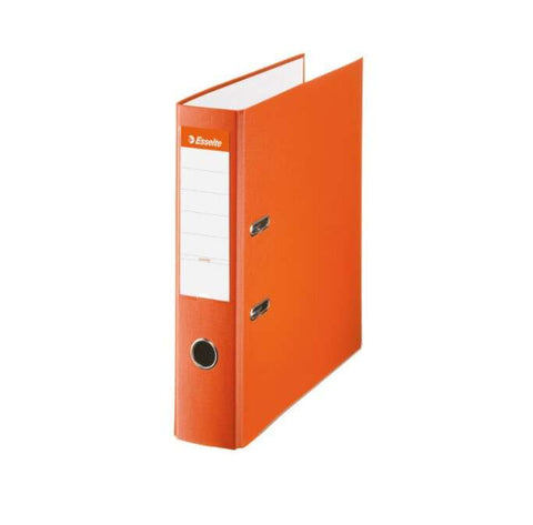Esselte Archivador de Palanca - Formato A4 - Lomo 75mm - Capacidad para 500 Hojas - Color Naranja - Cantidad: 10