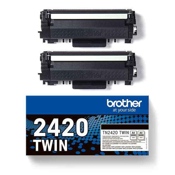 Brother TN2420 Negro Pack de 2 Cartuchos de Toner Originales - TN2420TWIN - Prinkweb