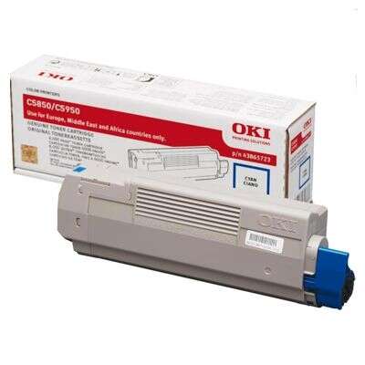 OKI C5850/C5950/MC560 Cyan Cartucho de Toner Original - 43865723 - Prinkweb