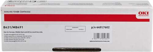 OKI B431/MB461/MB471/MB491 Negro Cartucho de Toner Original - 44917602 - Prinkweb