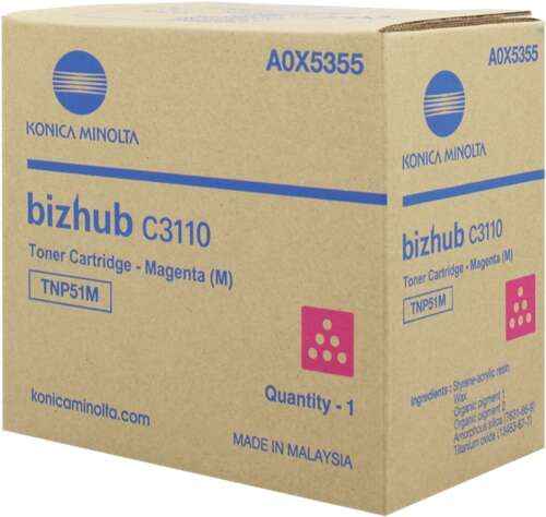 Konica Minolta TNP51 Magenta Cartucho de Toner Original - TNP51M/A0X5355 - Prinkweb